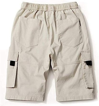 Elastic Waist Cargo Shorts-Waves And Trunks