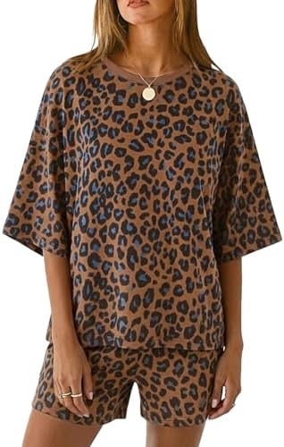 2 Pieces Oversized Top And Shorts Pajama Set For Women