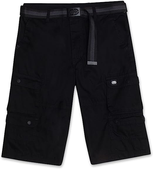 Button Closure Camo Cargo Shorts-Waves And Trunks