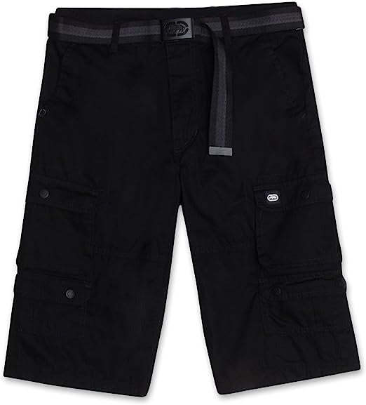 Button Closure Camo Cargo Shorts-Waves And Trunks