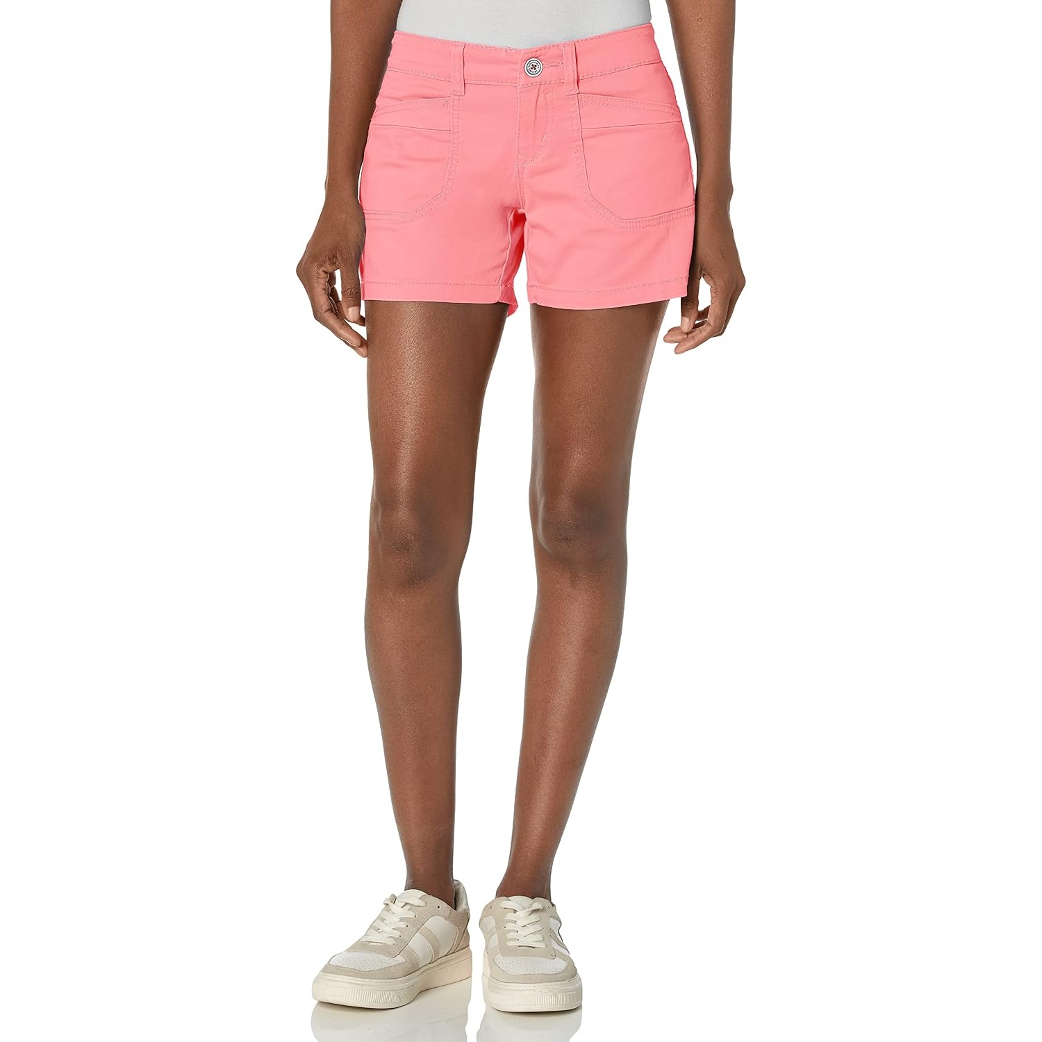 Button Style Comfy Stretchable Shorts For Women