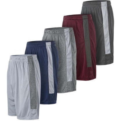 5 Pack Performance Athletic Shorts – Lightweight Wear With Pockets-Waves And Trunks