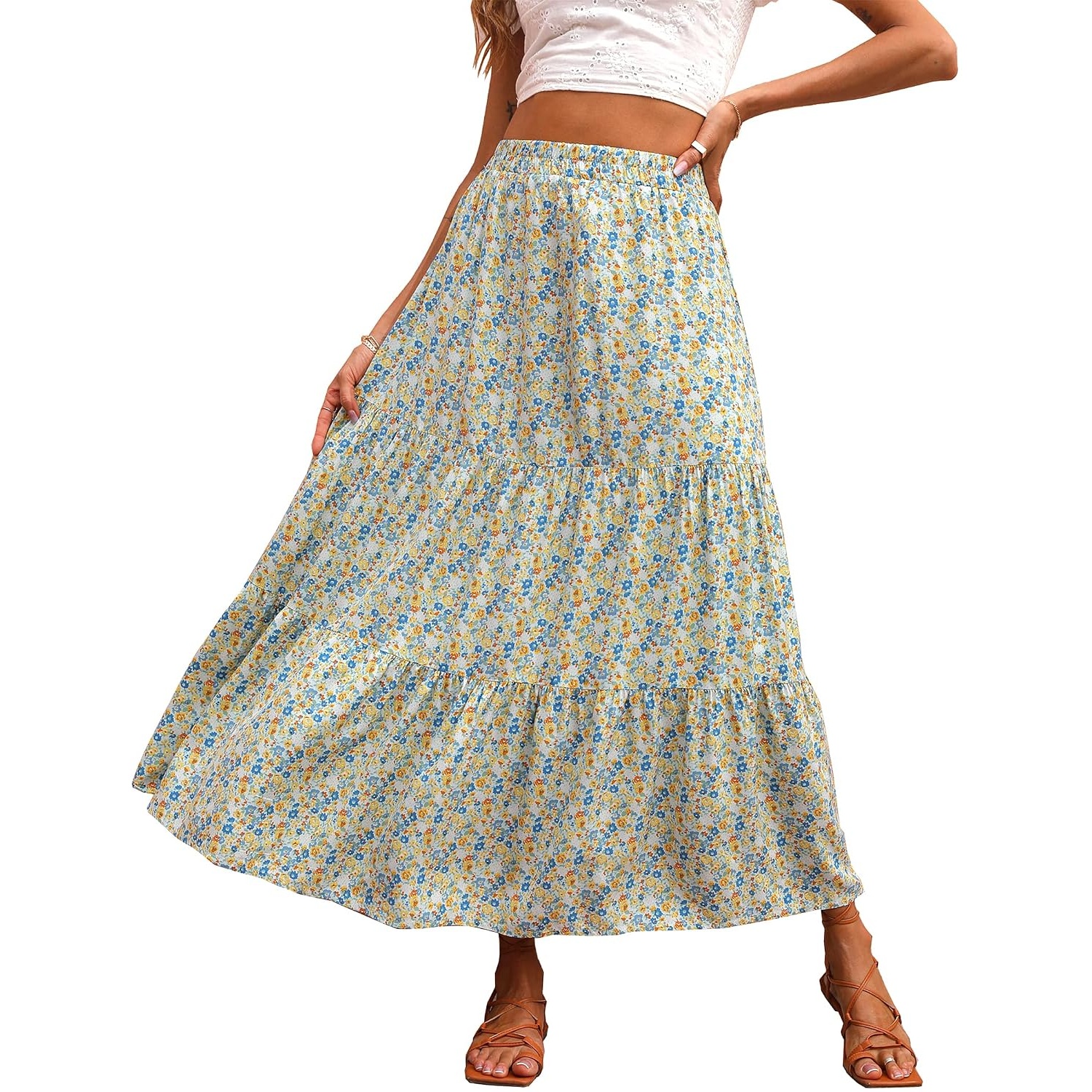 Casual Summer Flowy Beach Skirt For Women