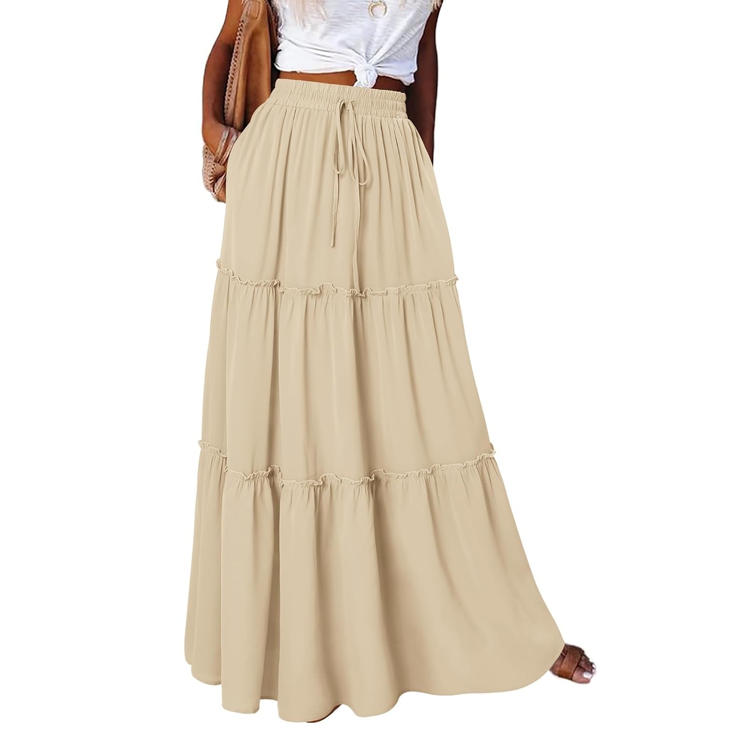 Long Festival Skirt With Pockets For Women