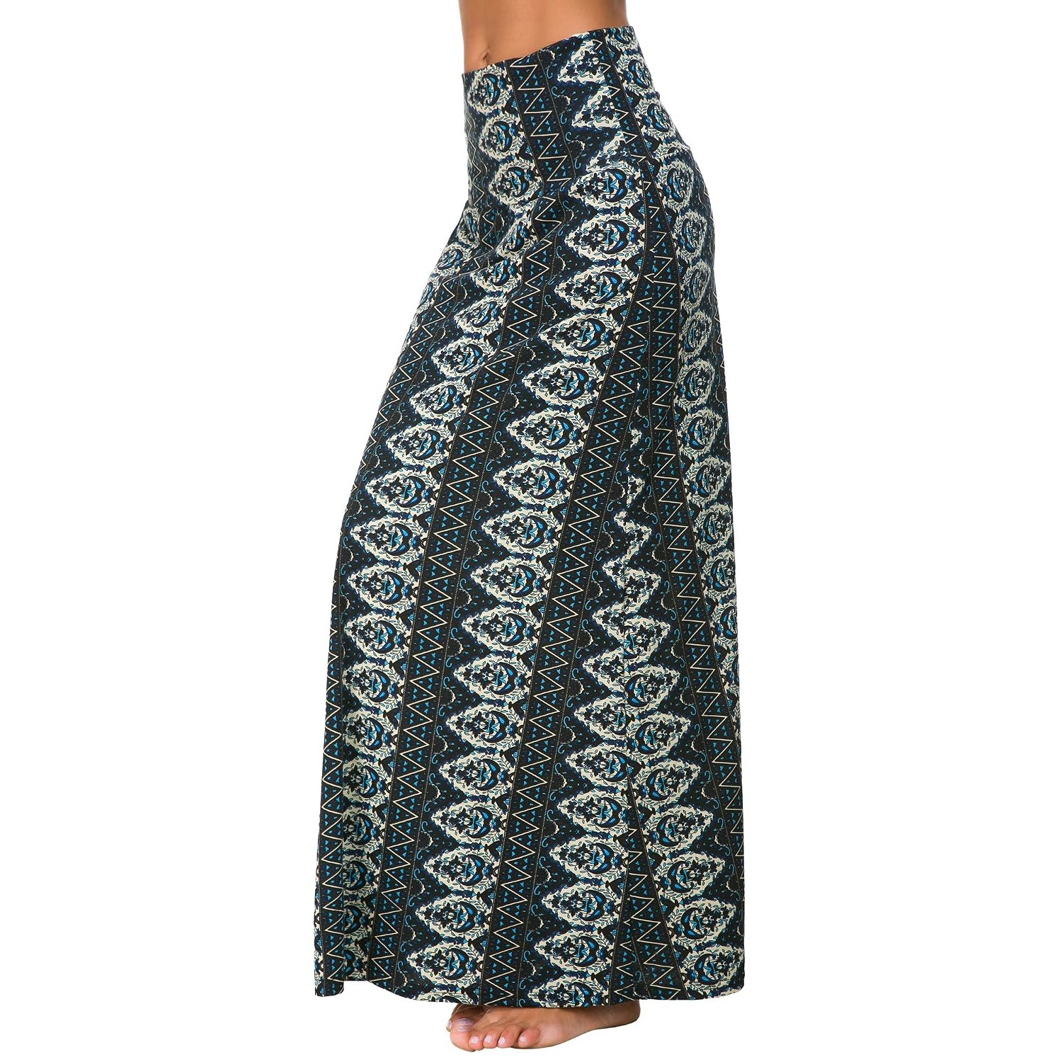 Comfy Long Flare Fold Skirt For Women