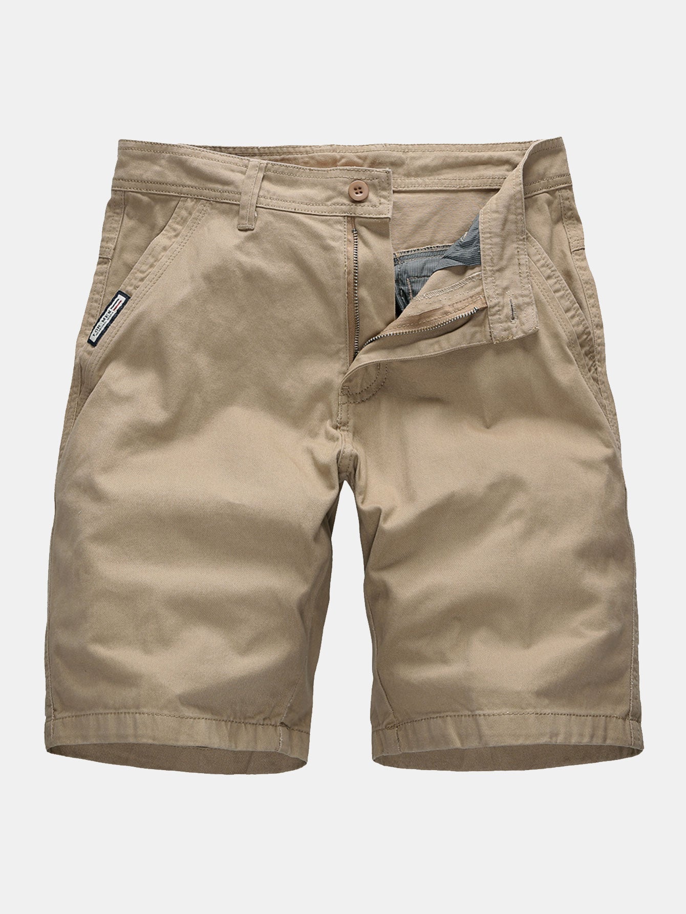 Plain Pattern Chino Shorts-Waves And Trunks