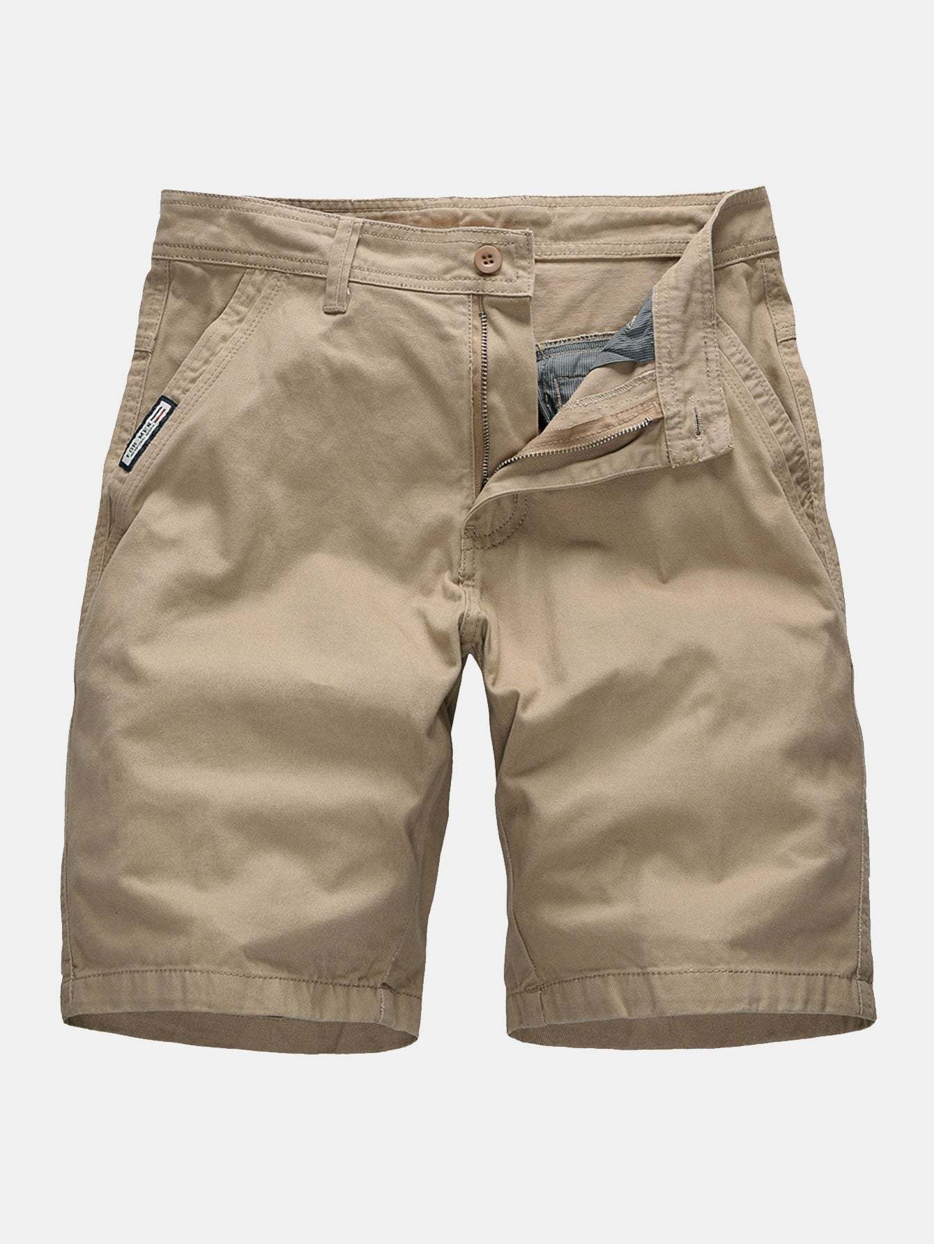 Plain Pattern Chino Shorts-Waves And Trunks