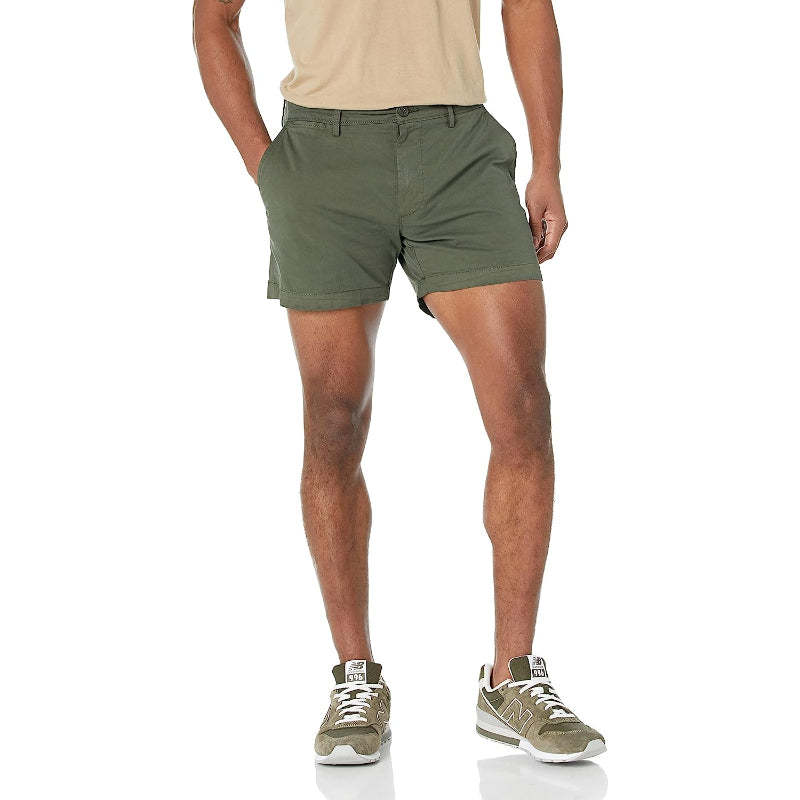 Slim Fit Flat Stretch Chino Short-Waves And Trunks