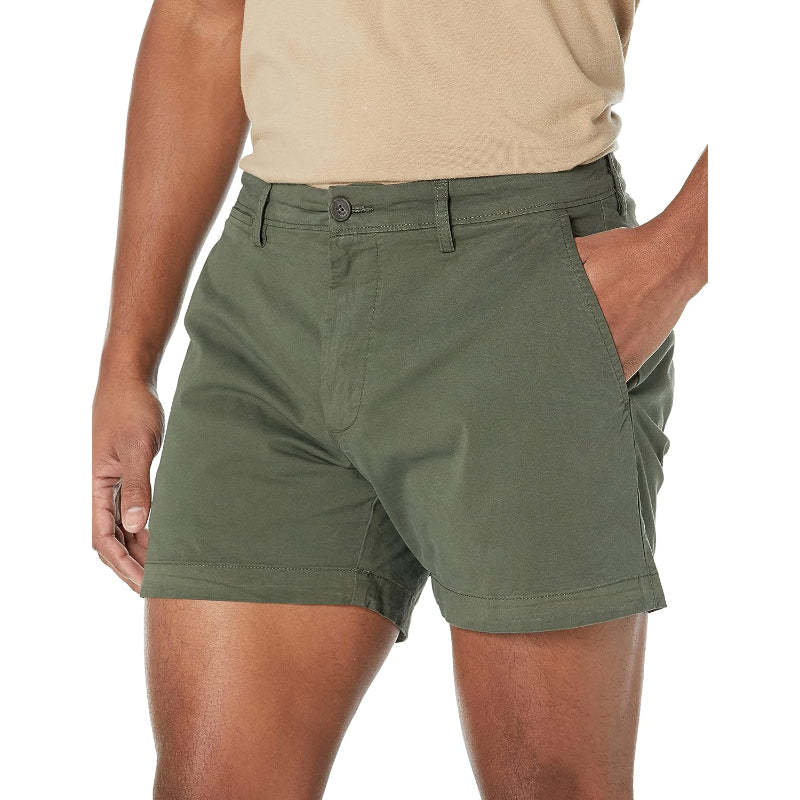 Slim Fit Flat Stretch Chino Short-Waves And Trunks