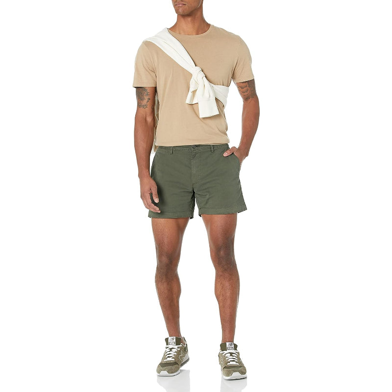 Slim Fit Flat Stretch Chino Short-Waves And Trunks