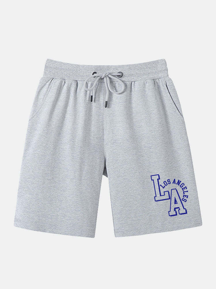 LA Printed Mid Length Shorts-Waves And Trunks