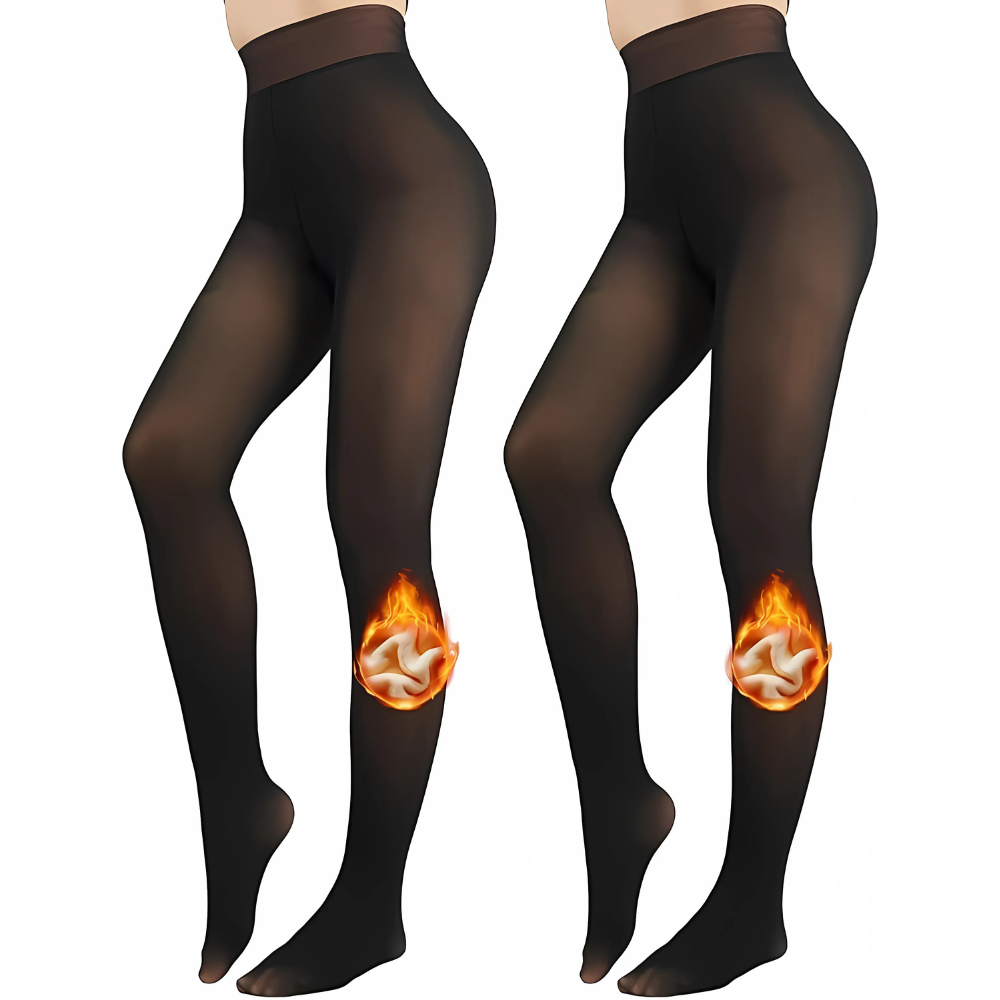 Fleece Lined Tights For Cold Weather-Waves And Trunks