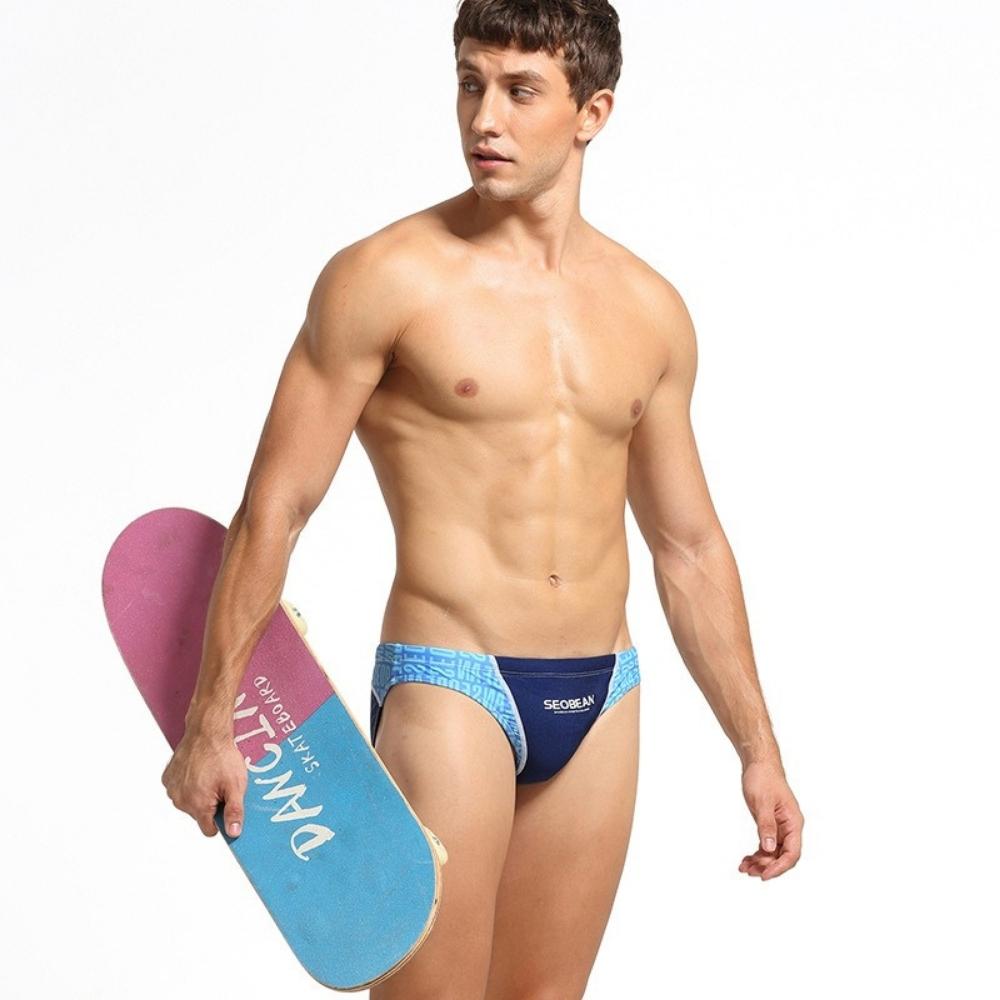 Men's Solid Print Briefs-Waves And Trunks