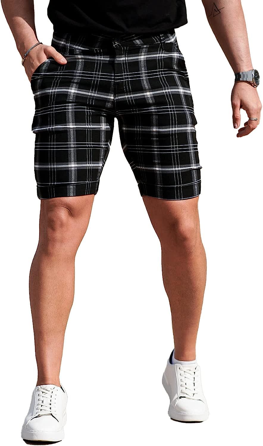 Zipper Closure Slim Fit Chino Short-Waves And Trunks