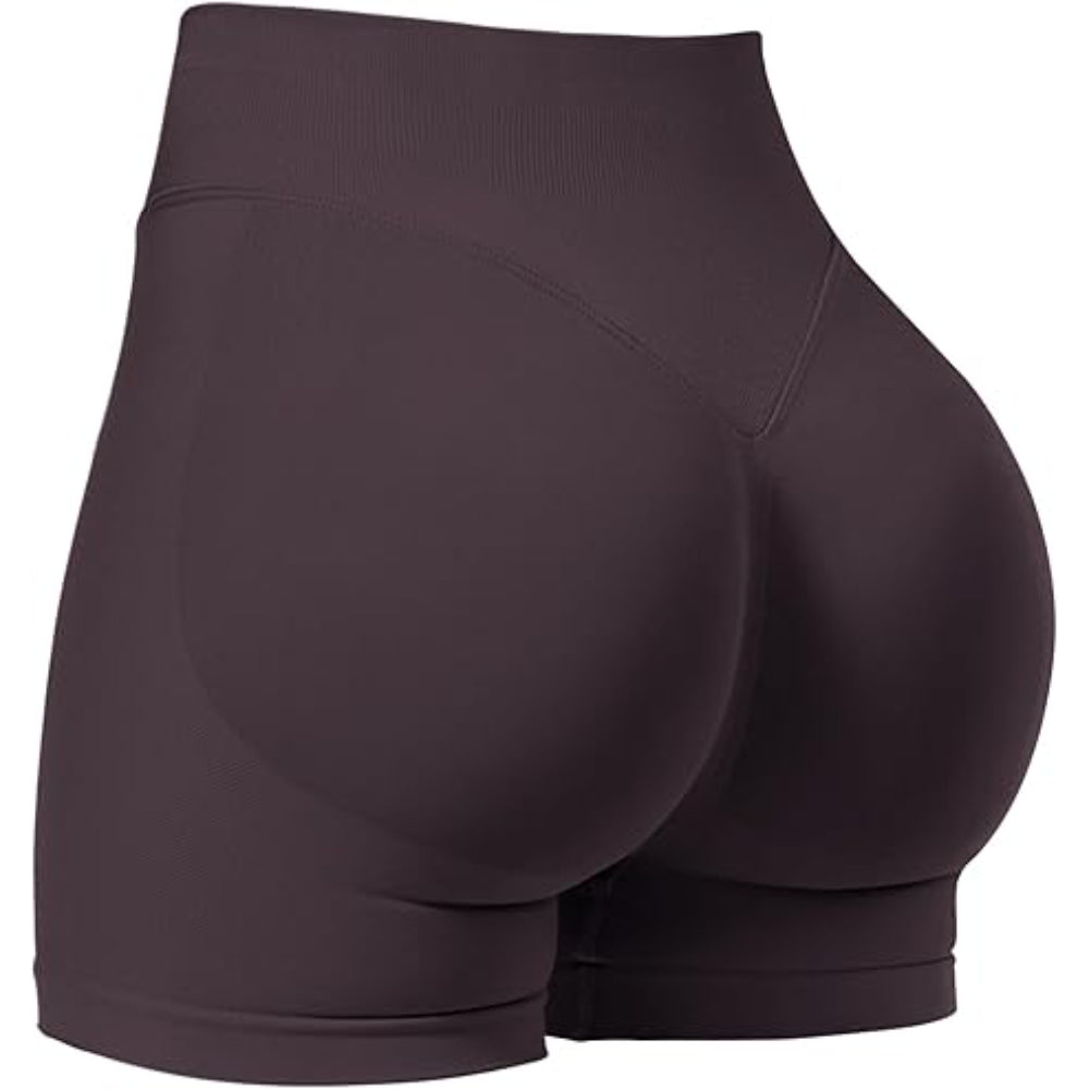 Seamless Compression Shorts - High-Rise Waistband and Ruched Design-Waves And Trunks