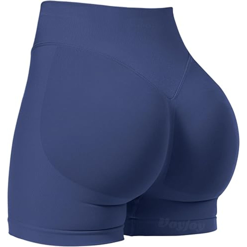 Seamless Compression Shorts - High-Rise Waistband and Ruched Design-Waves And Trunks