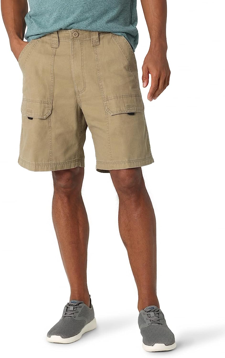 Zipper Closure Canvas Hiker Shorts-Waves And Trunks