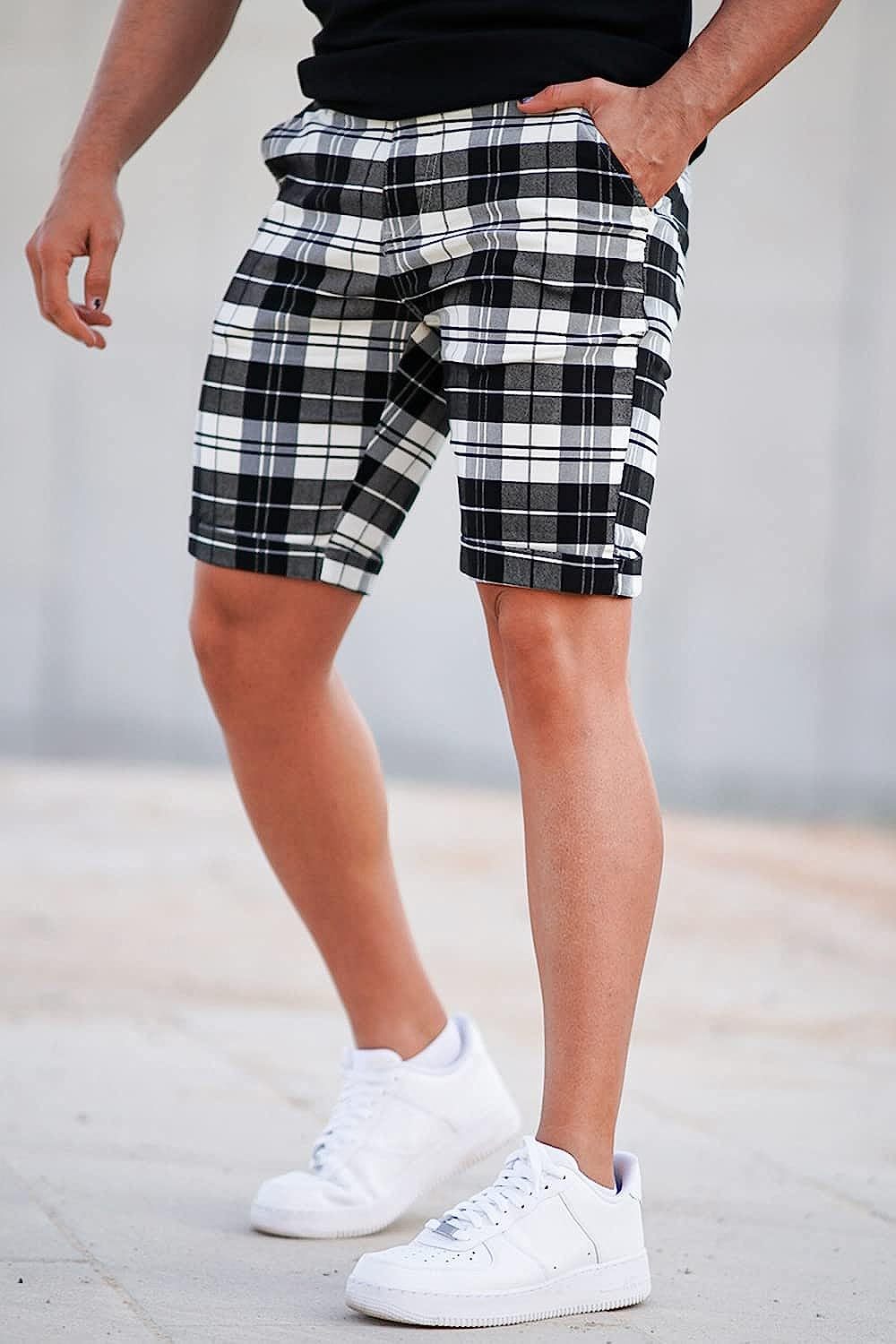 Zipper Closure Slim Fit Chino Short-Waves And Trunks