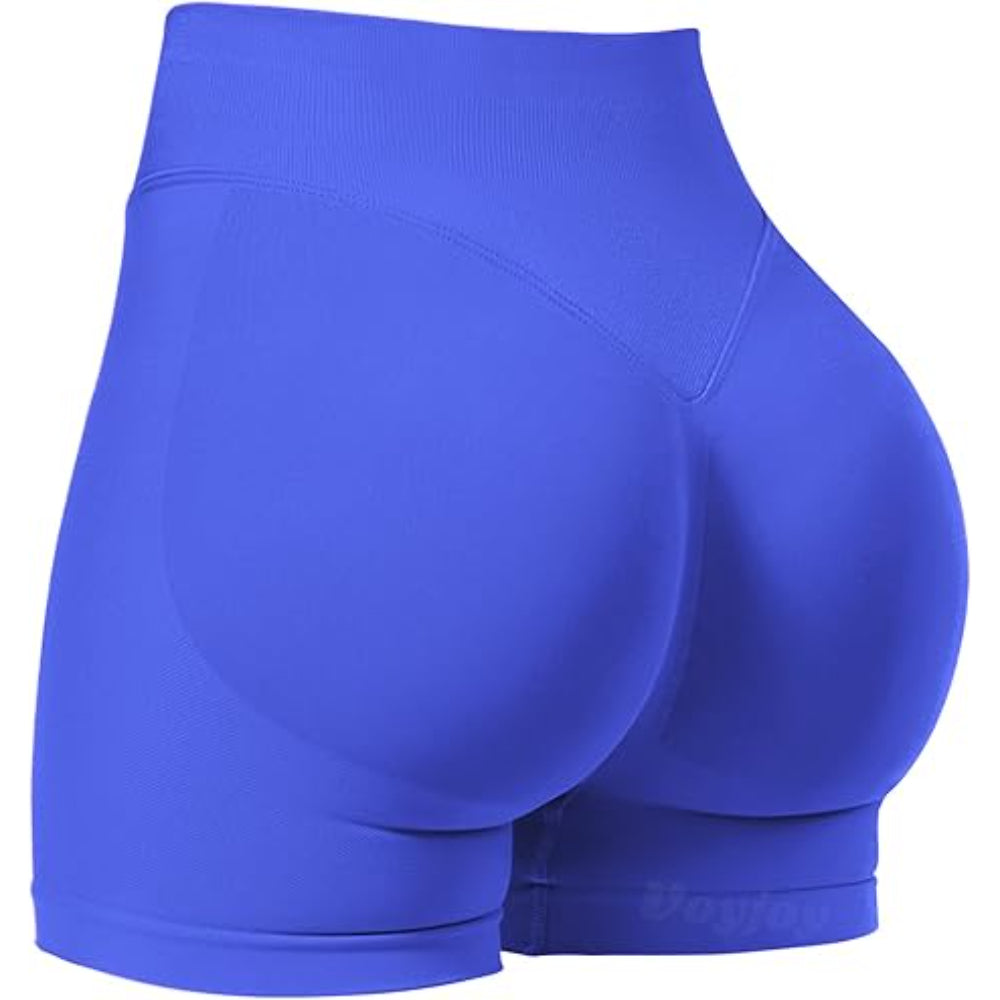 Seamless Compression Shorts - High-Rise Waistband and Ruched Design-Waves And Trunks