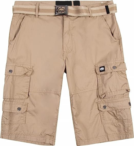 Button Closure Camo Cargo Shorts-Waves And Trunks