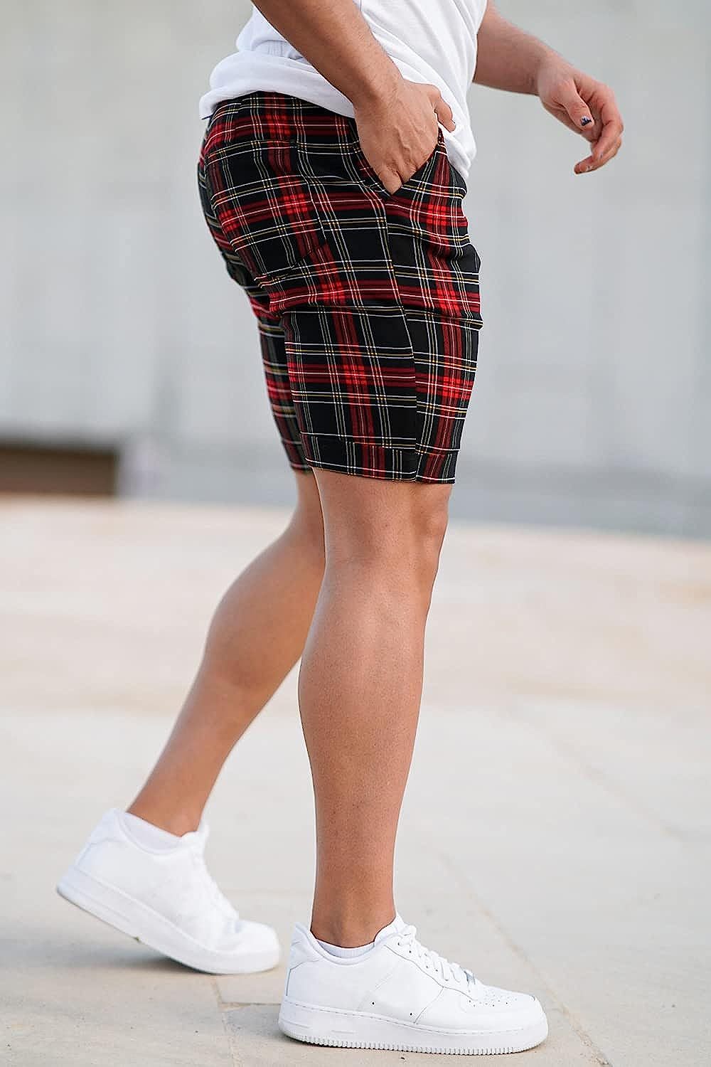 Zipper Closure Slim Fit Chino Short-Waves And Trunks