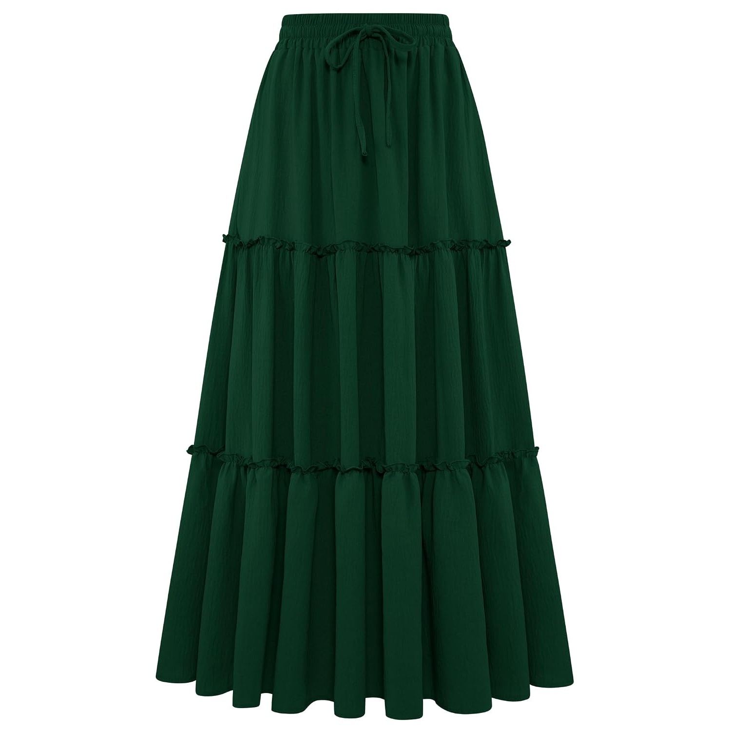 Pleated Boho Ruffle Summer Beach High Skirt For Women
