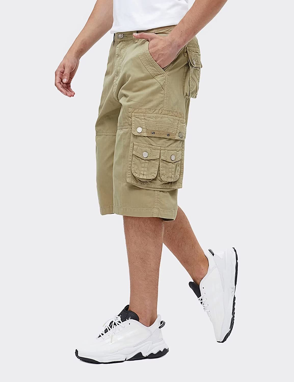 Multi Pocket Cotton Shorts-Waves And Trunks