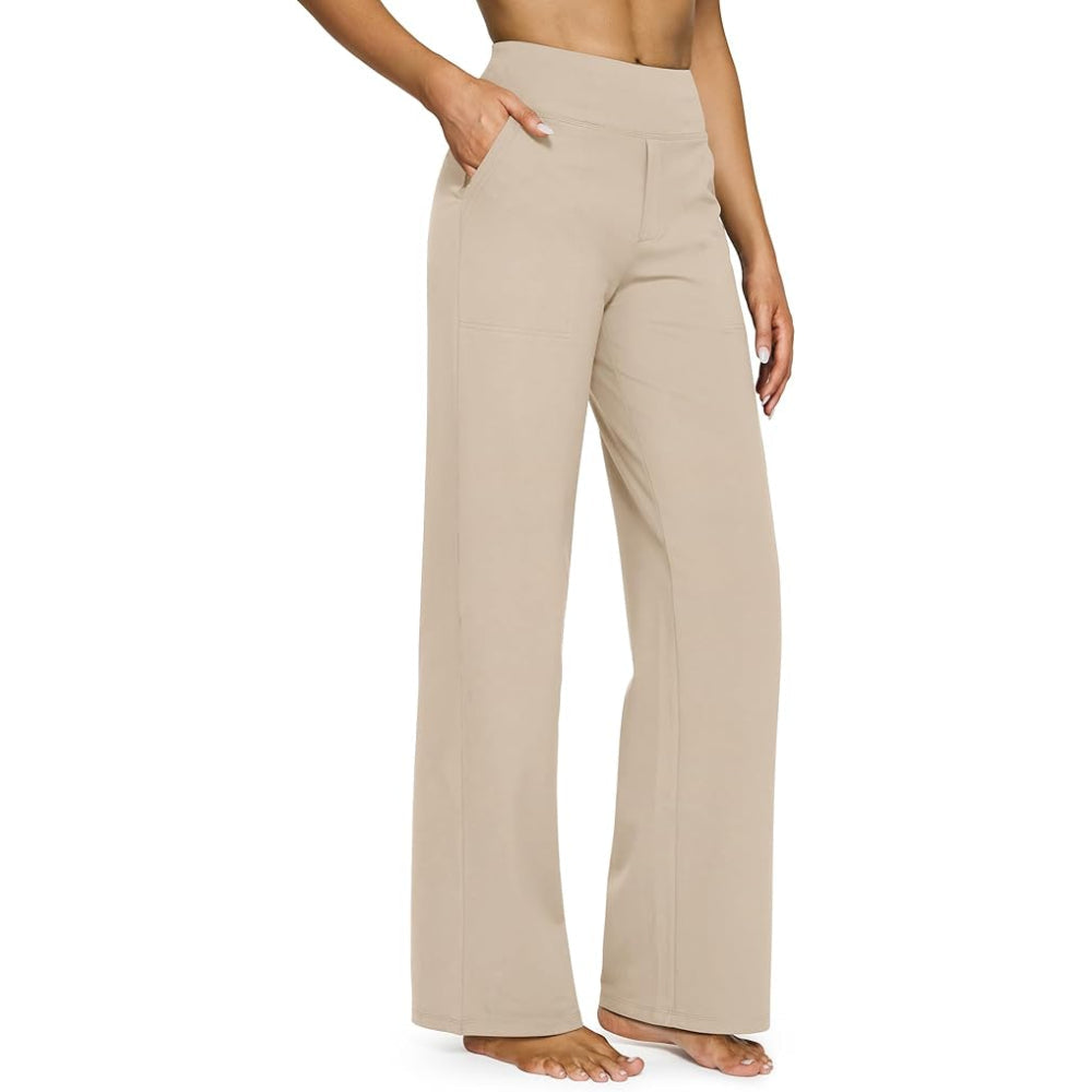 Comfortable Fit Yoga Pants With Pockets-Waves And Trunks