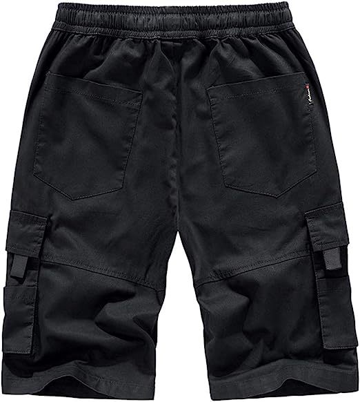 Elastic Waist Cargo Shorts-Waves And Trunks