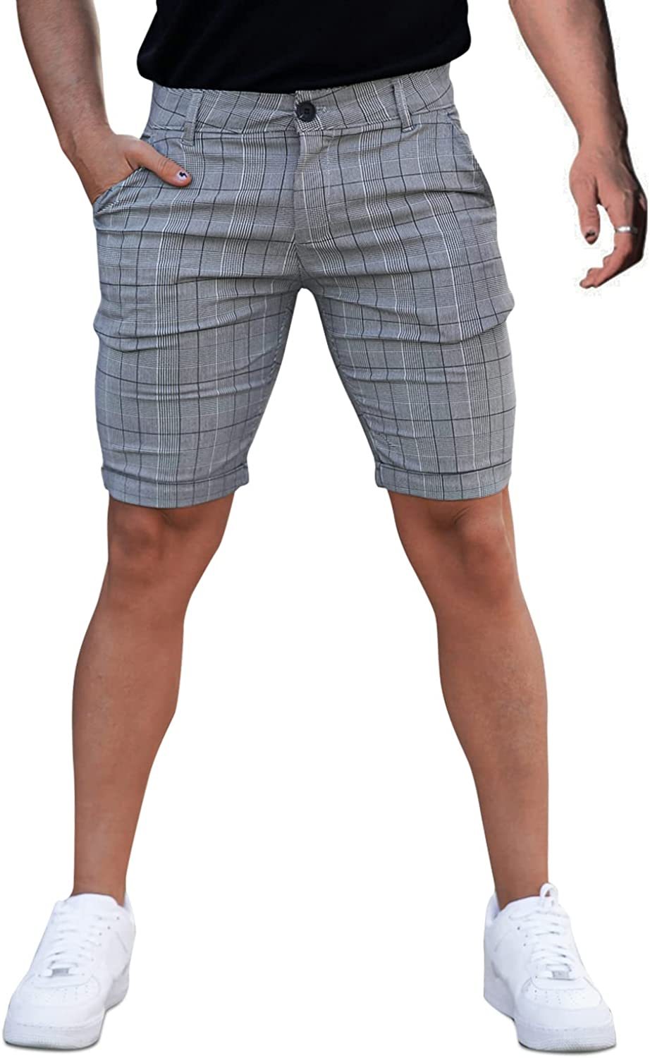 Zipper Closure Slim Fit Chino Short-Waves And Trunks