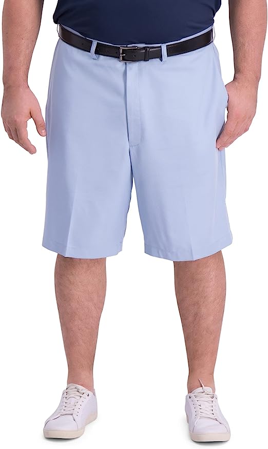 Zipper Closure Flat Front Shorts-Waves And Trunks
