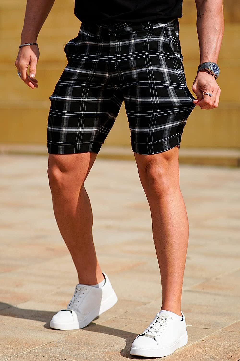 Zipper Closure Slim Fit Chino Short-Waves And Trunks