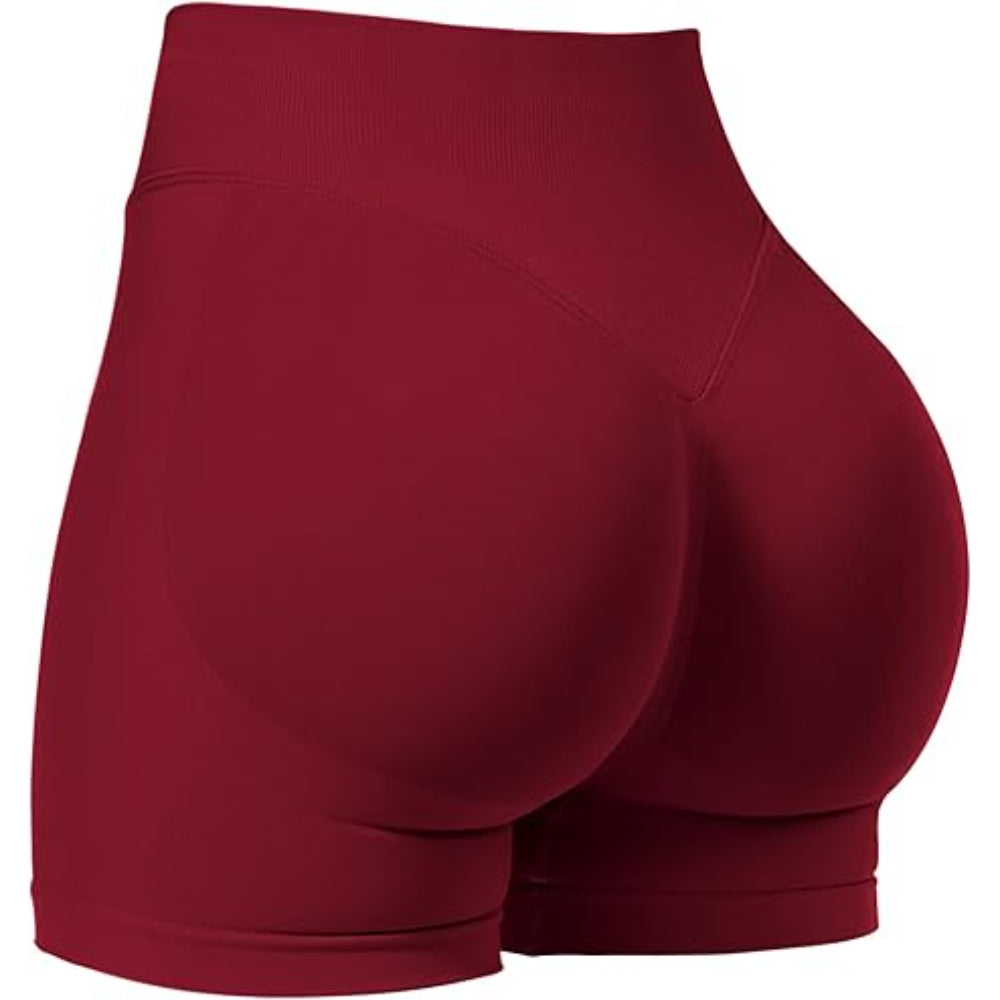 Seamless Compression Shorts - High-Rise Waistband and Ruched Design-Waves And Trunks