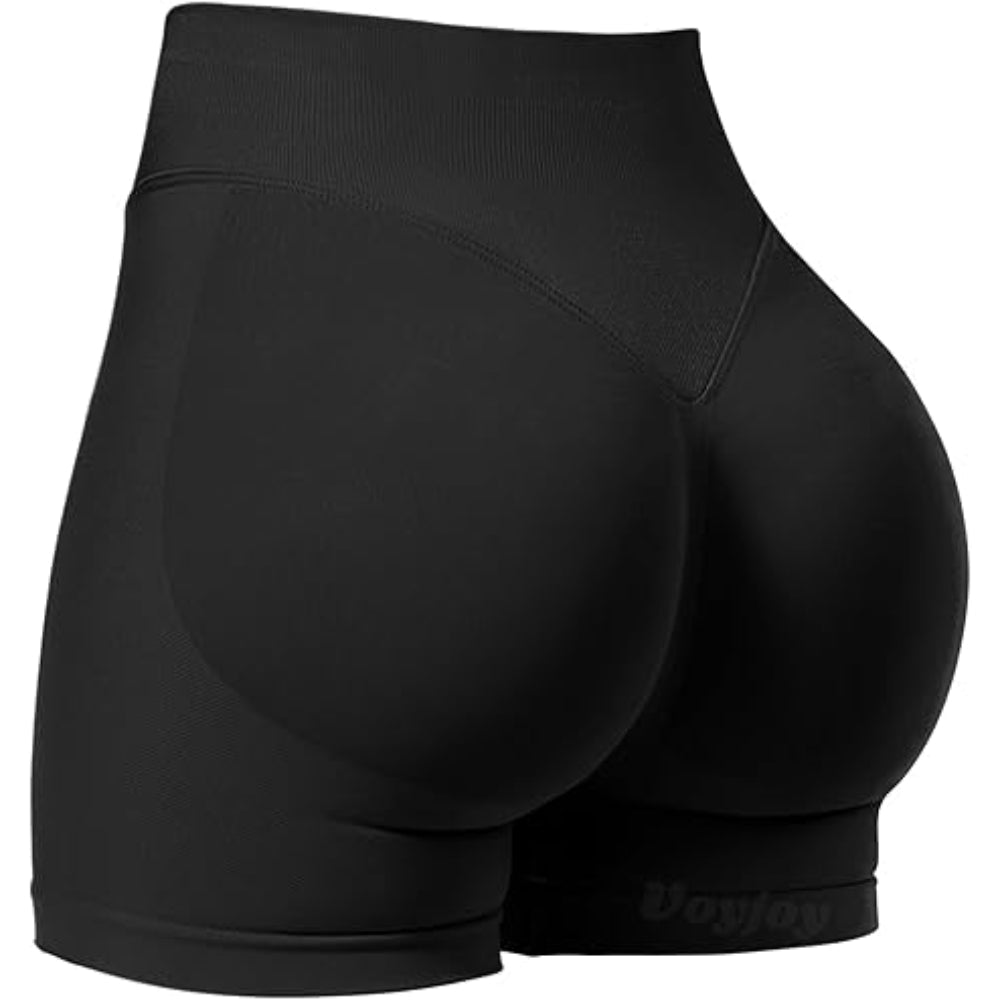 Seamless Compression Shorts - High-Rise Waistband and Ruched Design-Waves And Trunks