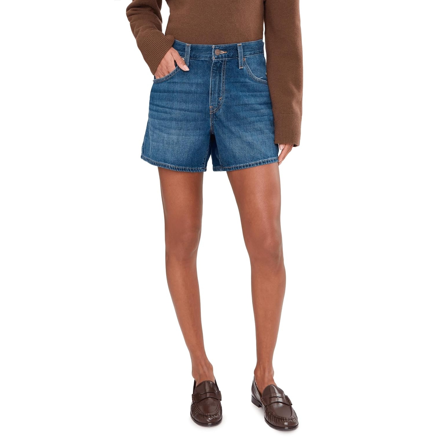 Everyday Casual Denim Shorts With Pockets For Women