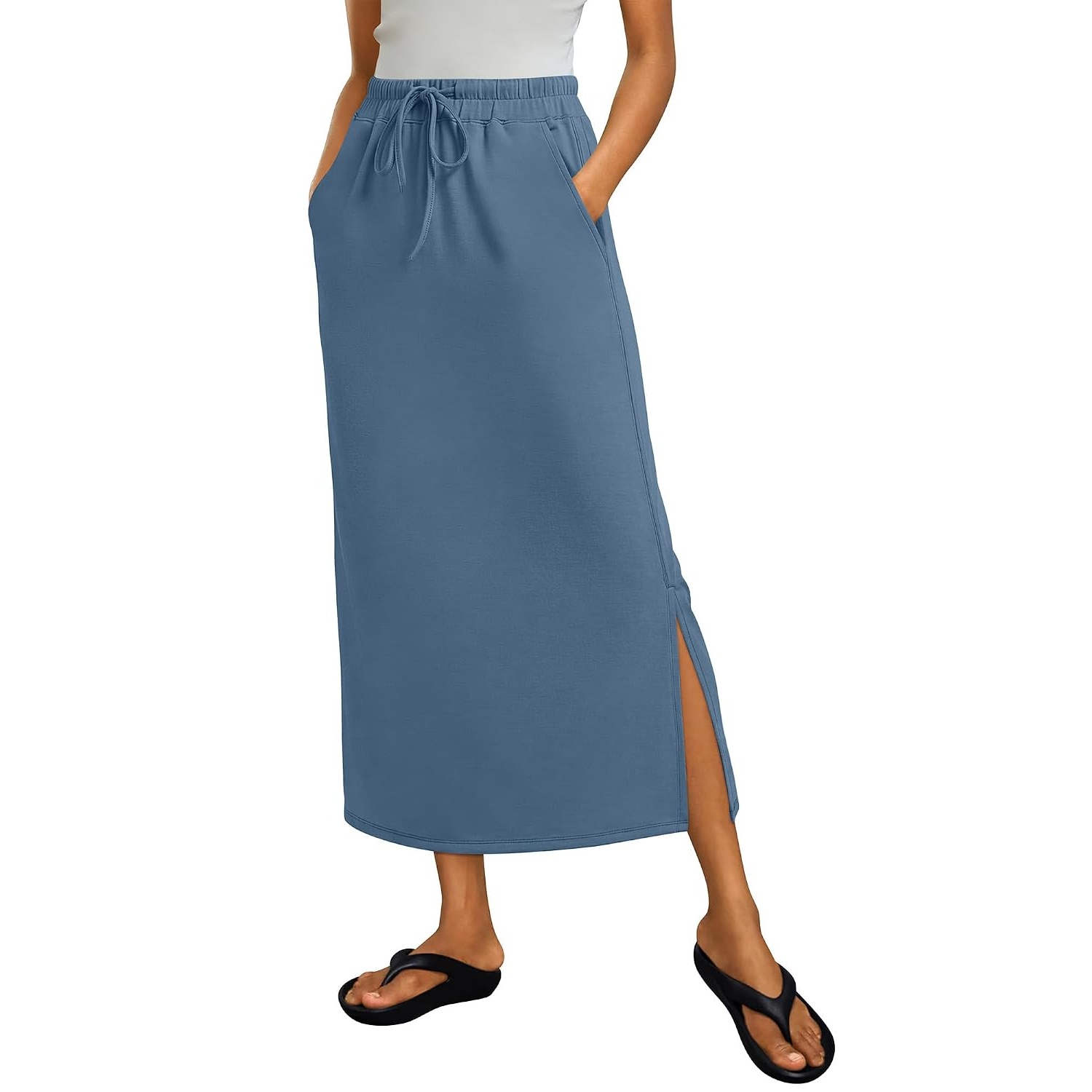 Casual Drawstring Maxi Skirt For Women