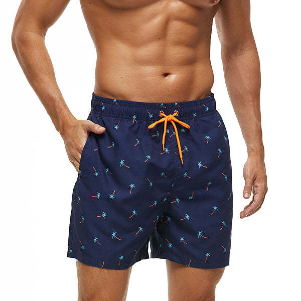 Mini Palm Tree Draw String Swim Shorts-Waves And Trunks