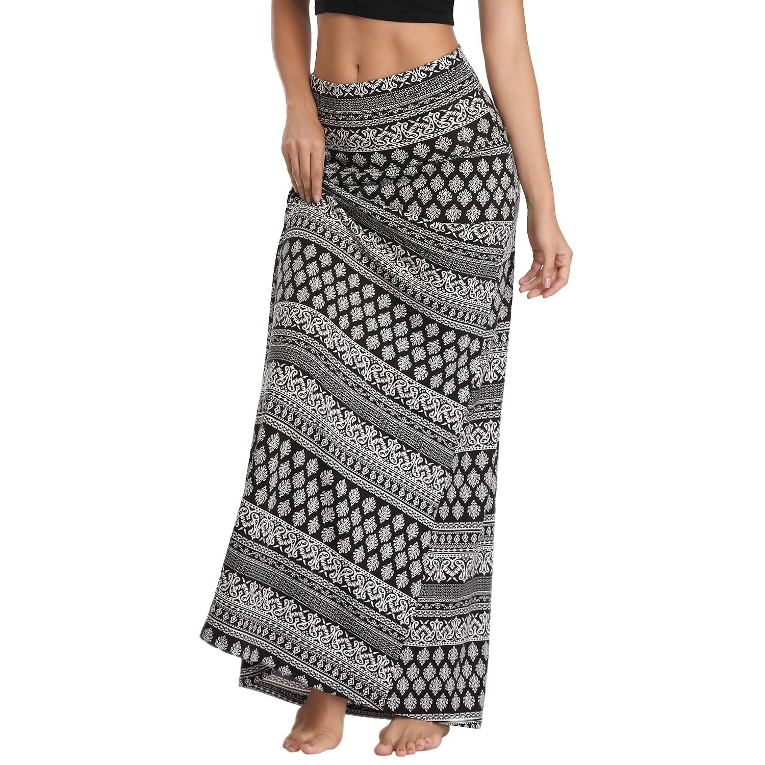 Comfy Long Flare Fold Skirt For Women