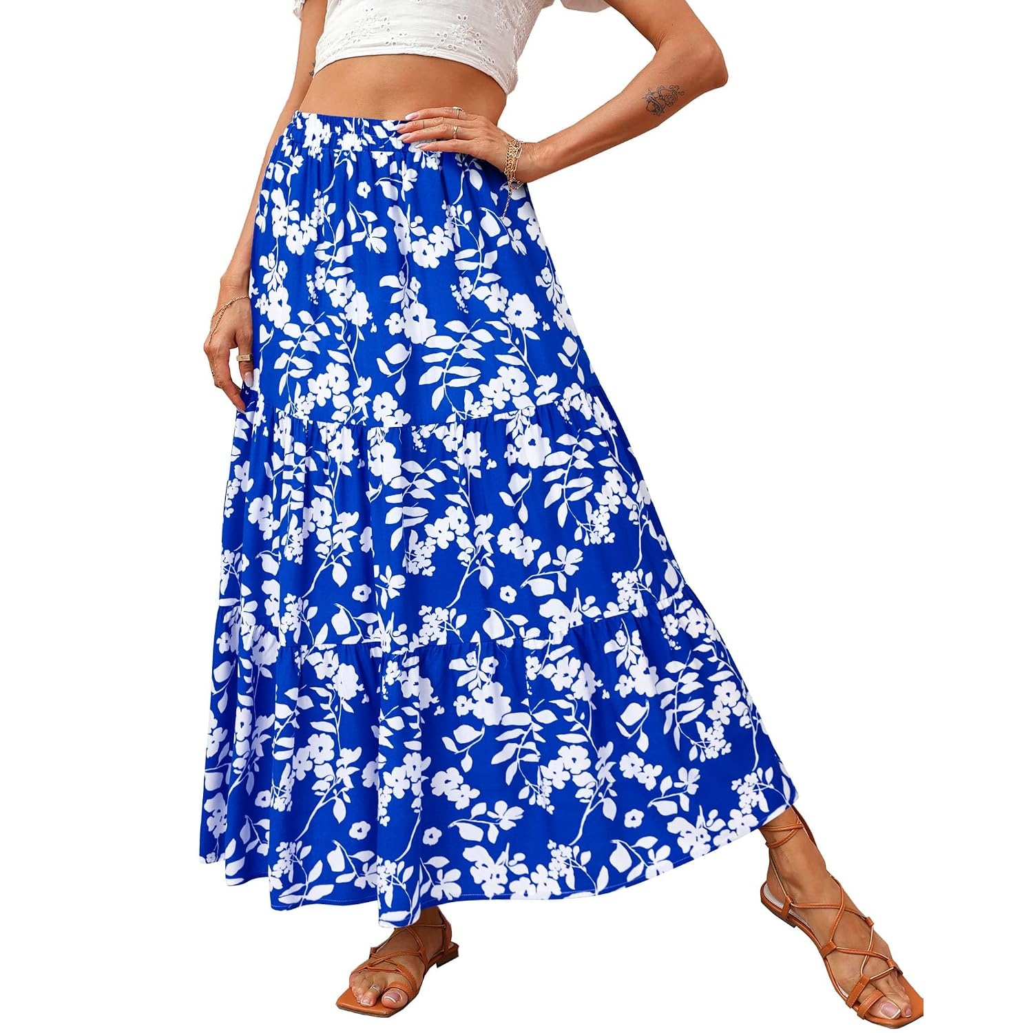 Casual Summer Flowy Beach Skirt For Women
