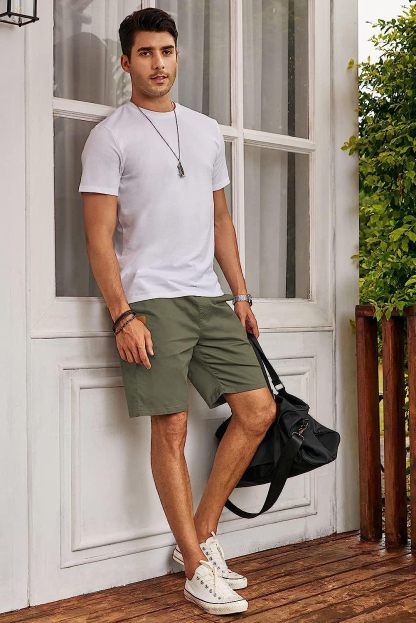 Flex Twill Chino Beach Stretch Shorts-Waves And Trunks