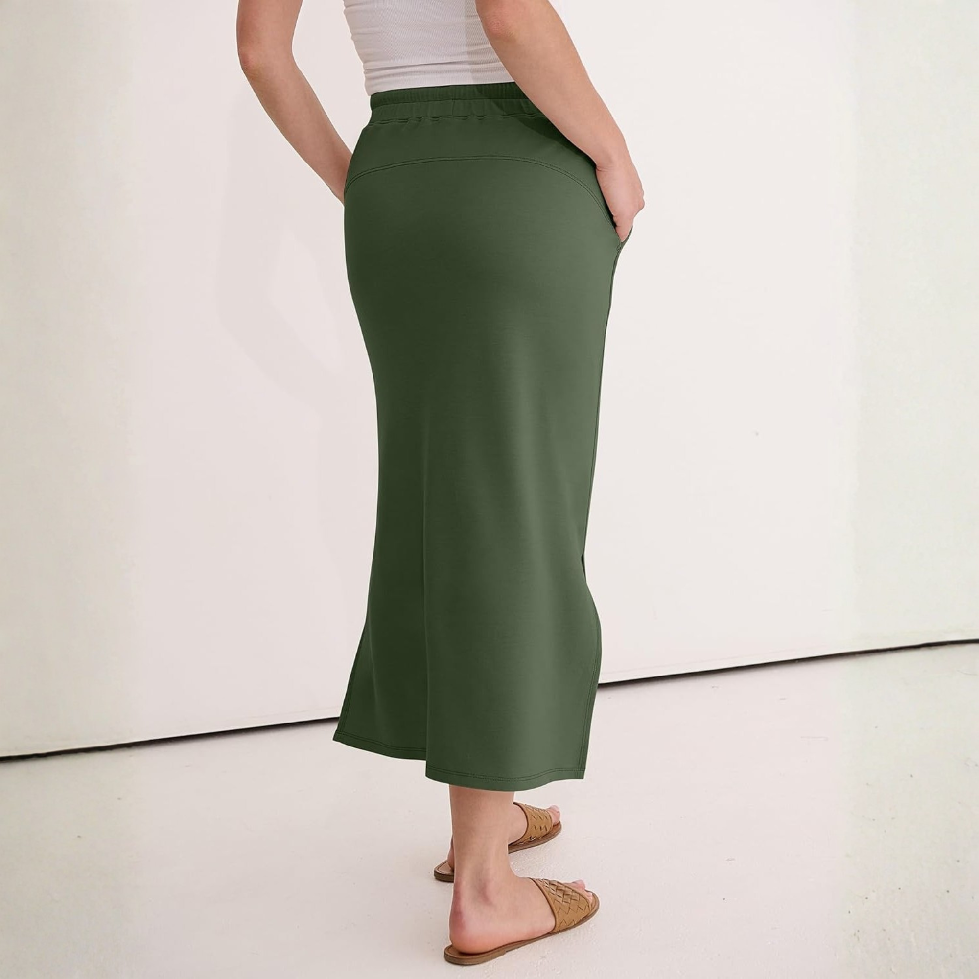 Casual Drawstring Maxi Skirt For Women