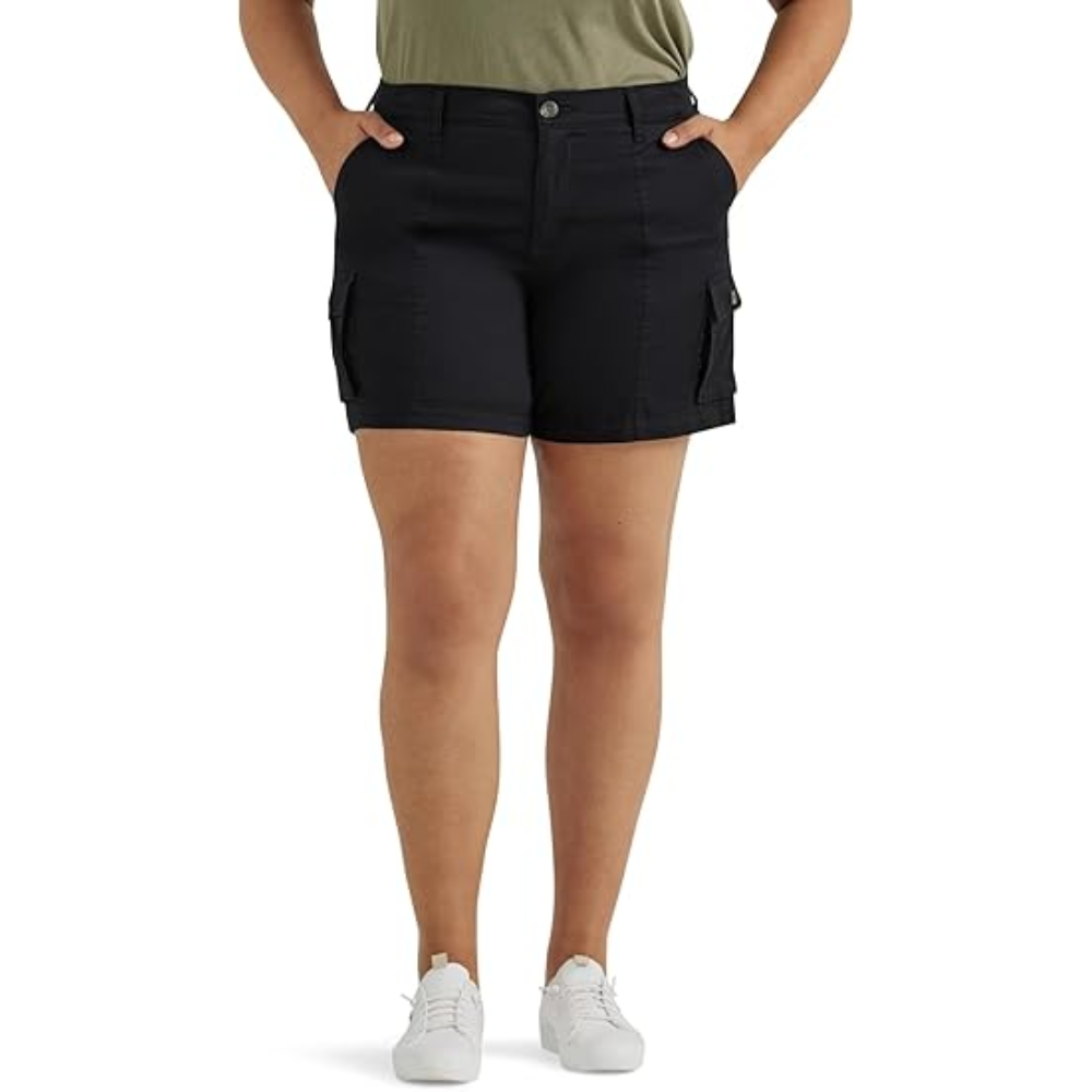 High Waist Ultra Lux Comfort Flex Stretchy Cargo Shorts For Women