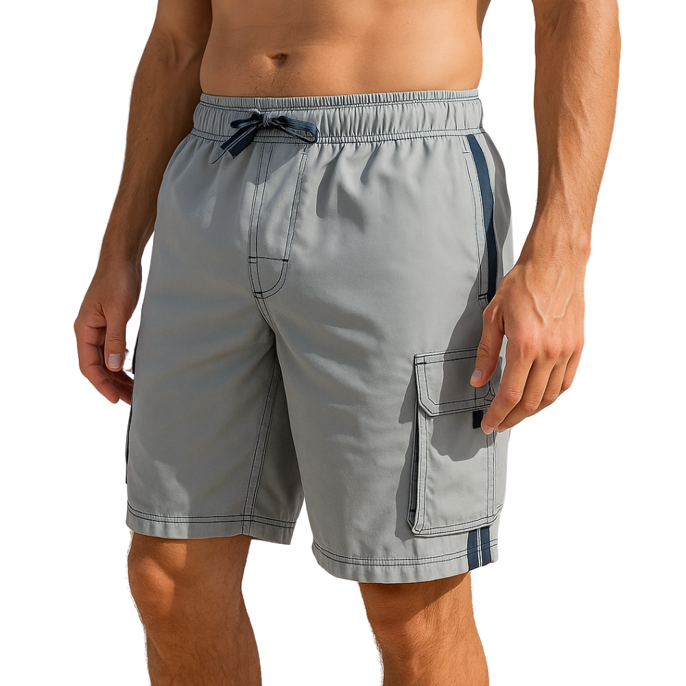 Side Stripe Cargo Swim Short