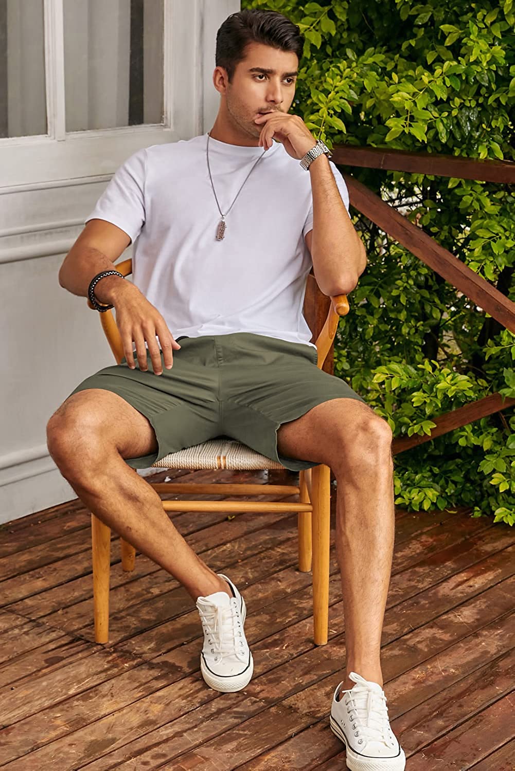 Flex Twill Chino Beach Stretch Shorts-Waves And Trunks