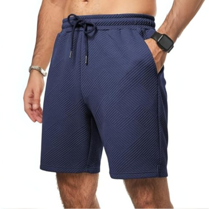 Geometric Texture Casual Shorts – Where Style Meets Comfort-Waves And Trunks