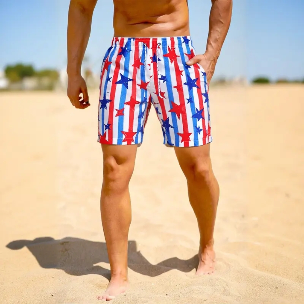 3-Pack Mystery Printed Swim Trunks Men's 5"/ 7" Swimming Board Shorts with Mesh Lining