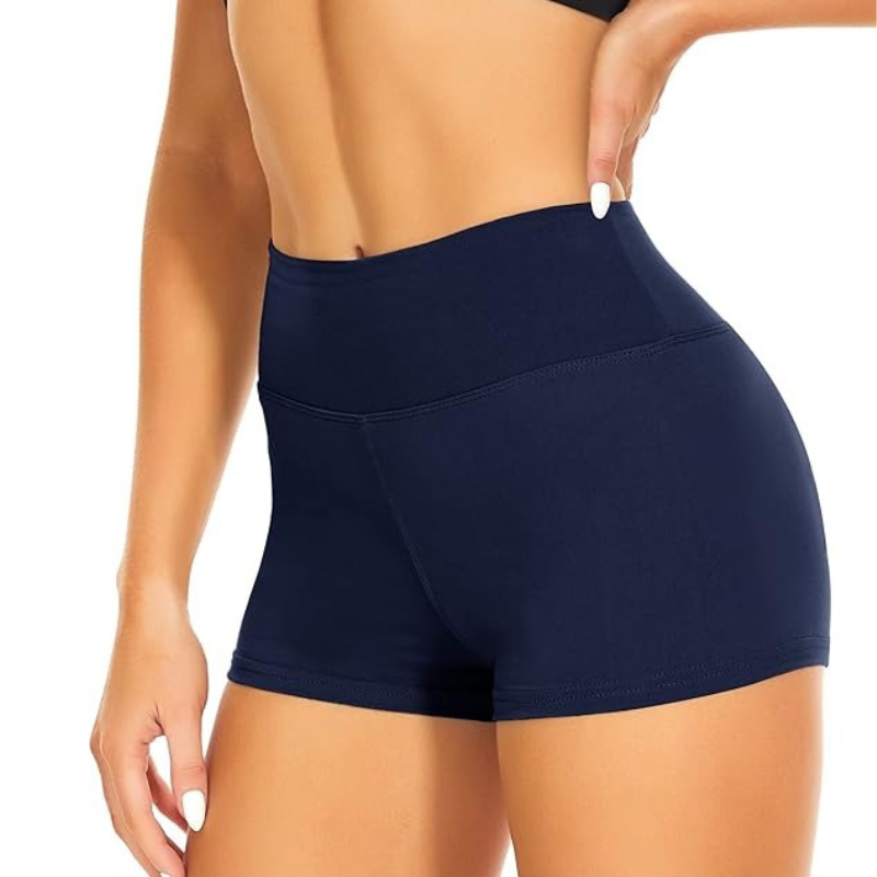 3 Inch Biker Workout Shorts – High Waist and Stretchable-Waves And Trunks