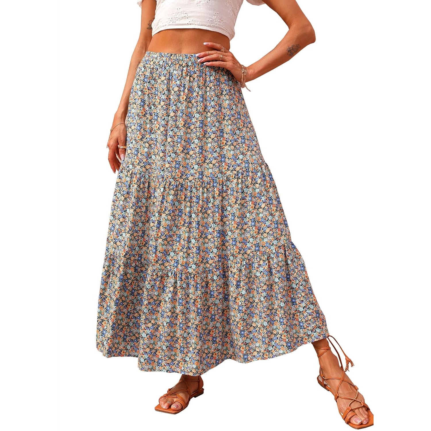Casual Summer Flowy Beach Skirt For Women