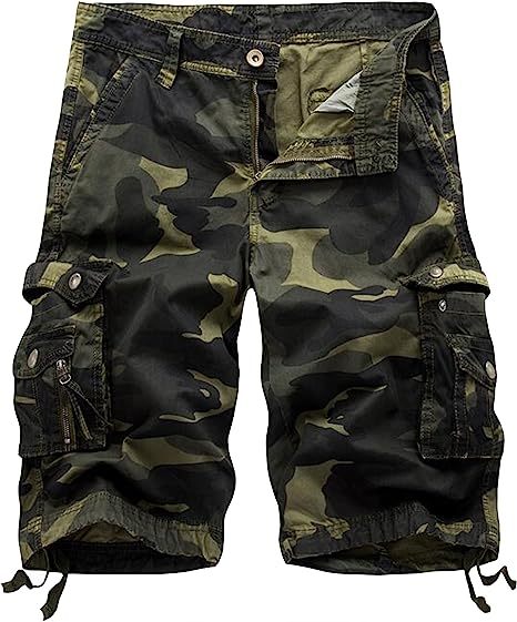 Cotton Fit Cargo Shorts-Waves And Trunks