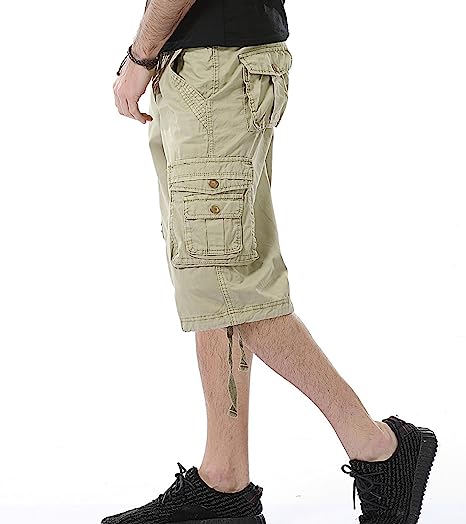 Cotton Fit Cargo Shorts-Waves And Trunks